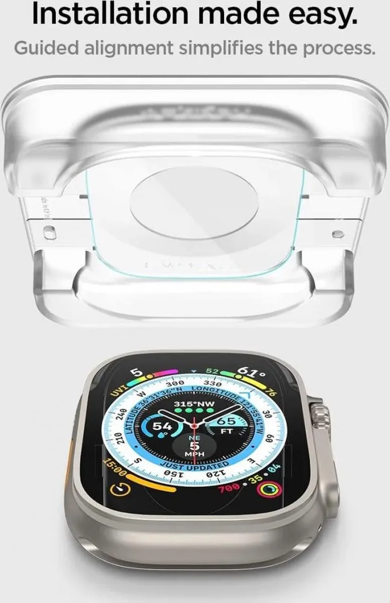 Spigen Screenprotector Apple Watch Ultra 49mm - 2 Stuks - Transparant