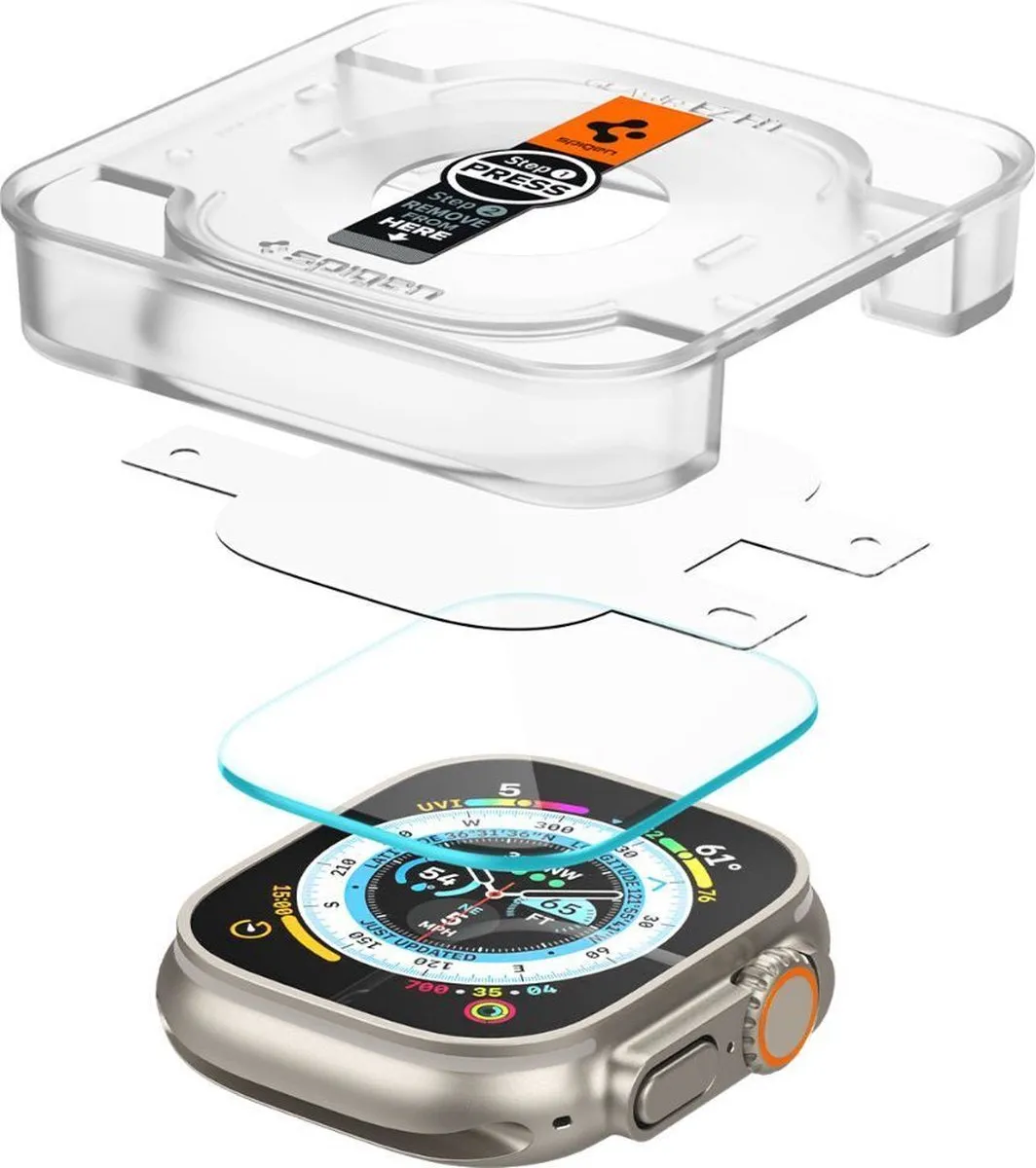 Spigen Screenprotector Apple Watch Ultra 49mm - 2 Stuks - Transparant