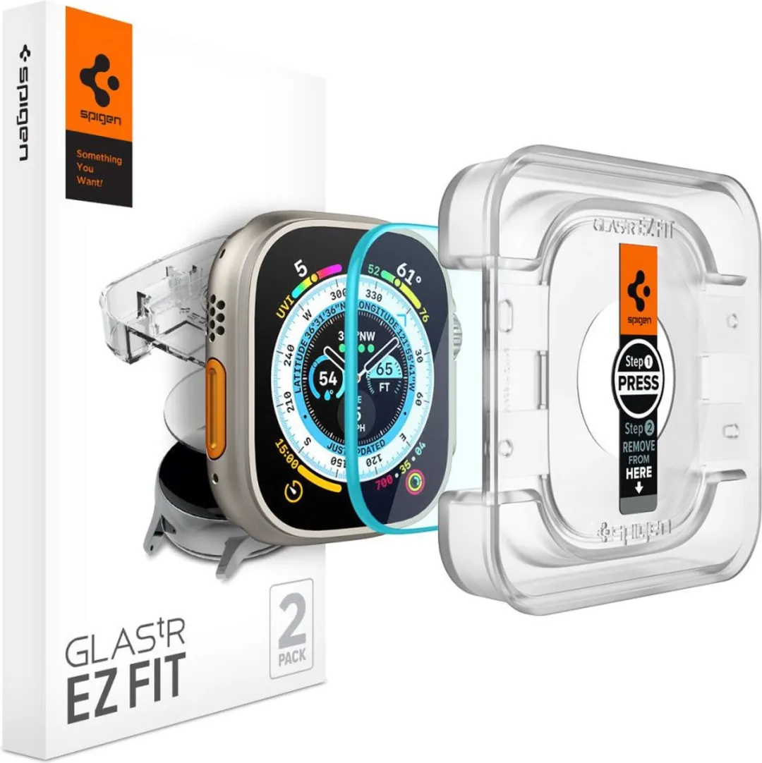 Spigen Screenprotector Apple Watch Ultra 49mm - 2 Stuks - Transparant