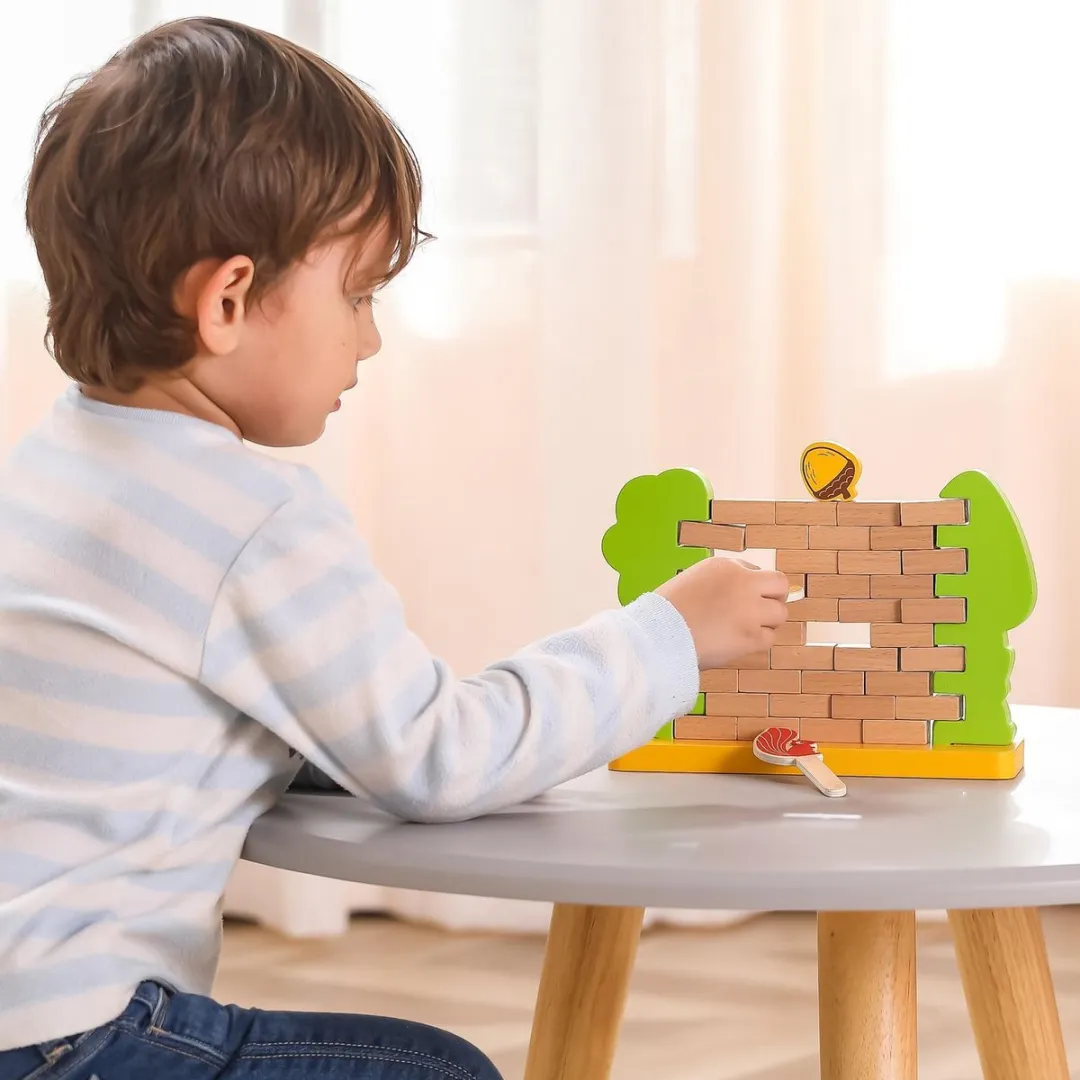 Viga Toys Behendigheidsspel Muur 44-delig - 22x16,5cm Hout