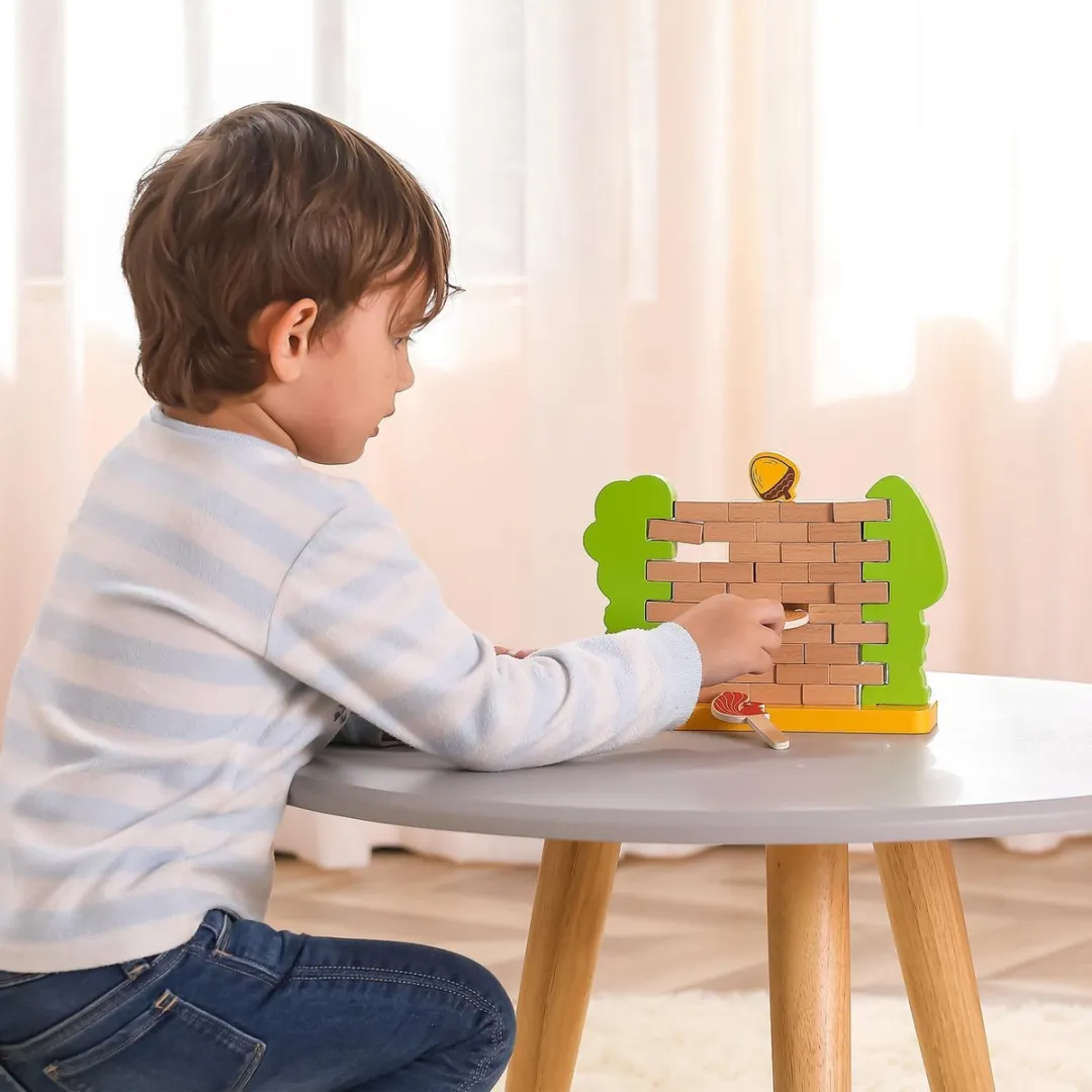 Viga Toys Behendigheidsspel Muur 44-delig - 22x16,5cm Hout