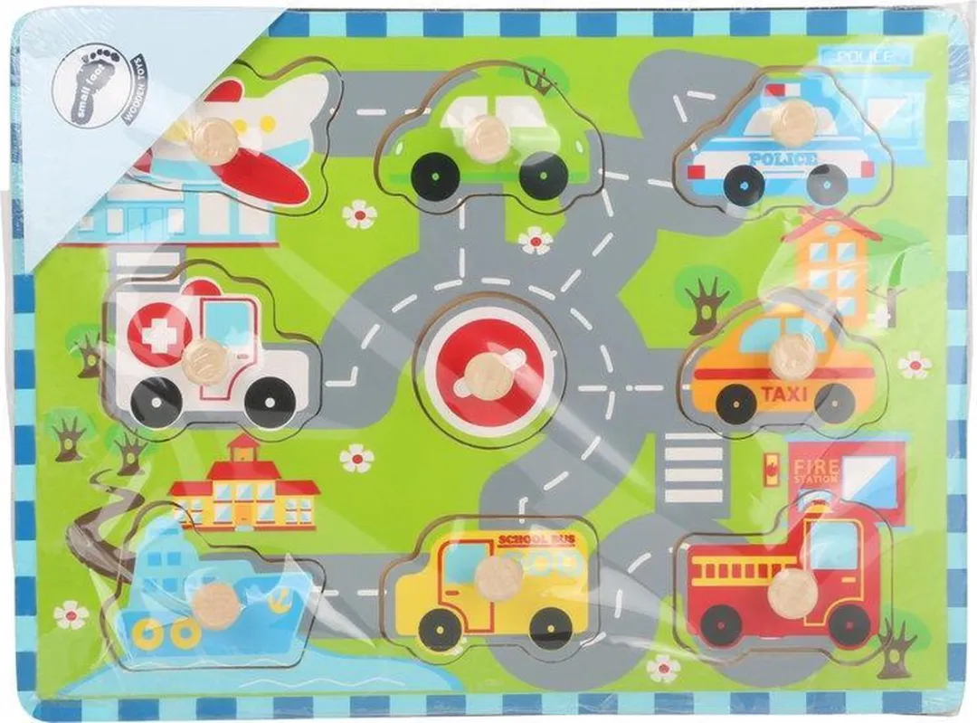 Small Foot Puzzel Verkeer - 10 Stukjes Wit - afbeelding 4 van 4