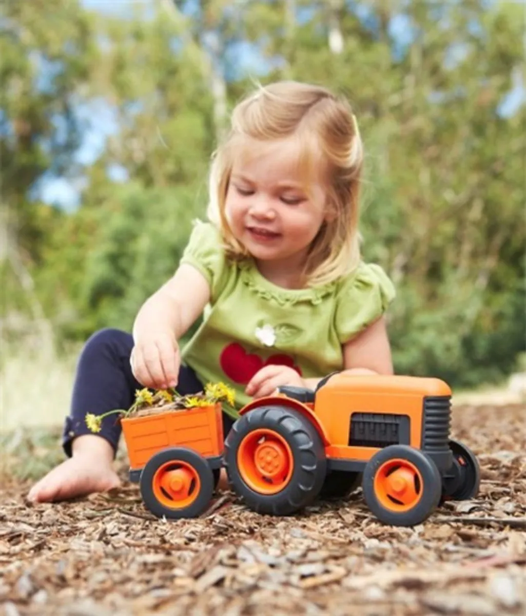 Speelgoed tractor met aanhangwagen - Green Toys