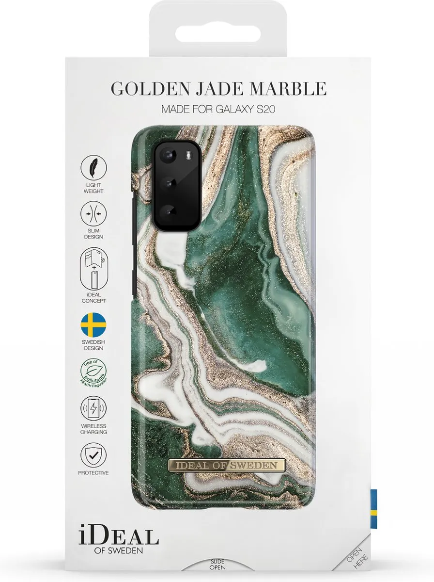 iDeal of Sweden Samsung Galaxy S20 Hoesje Golden Jade Marble - mpn-7340168799761 - afbeelding 6 van 6