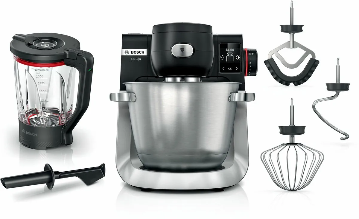 Bosch Serie 6 MUMS6ZS17 Keukenmachine 1600W - 5,5L - Zwart/RVS