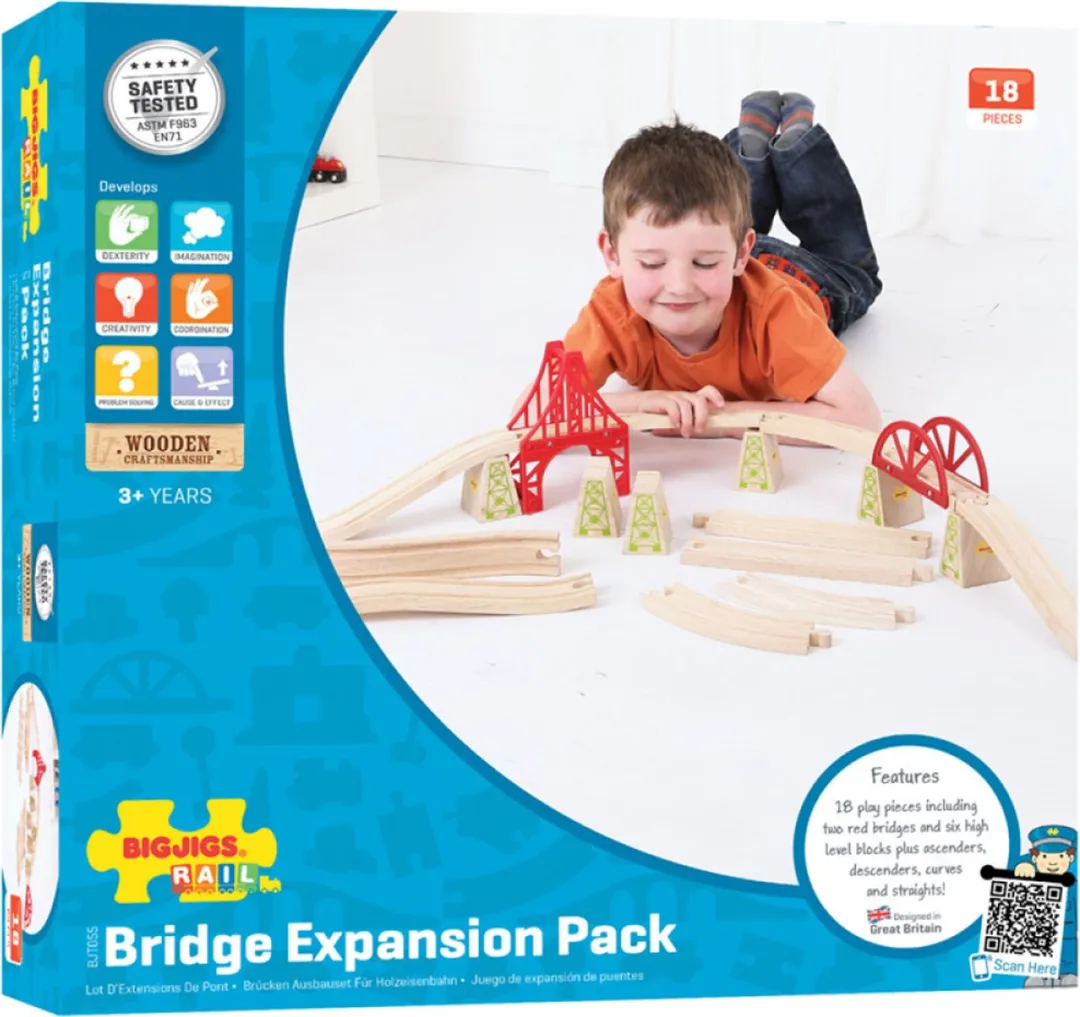 BIGJIGS Bridge Expansion Set BJT055 - 2 Stuks - Multi