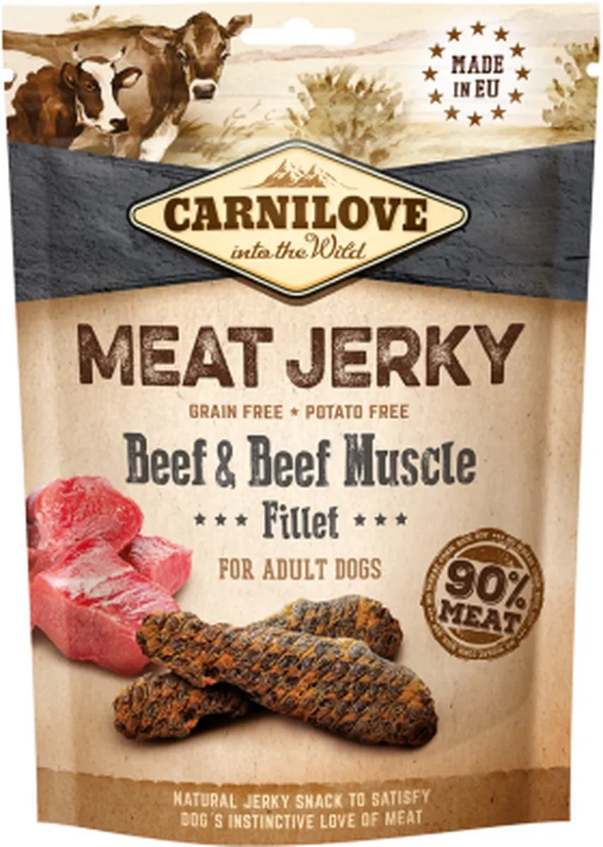Carnilove Meat Jerky - Beef with Beef Muscle Fillet (100g)