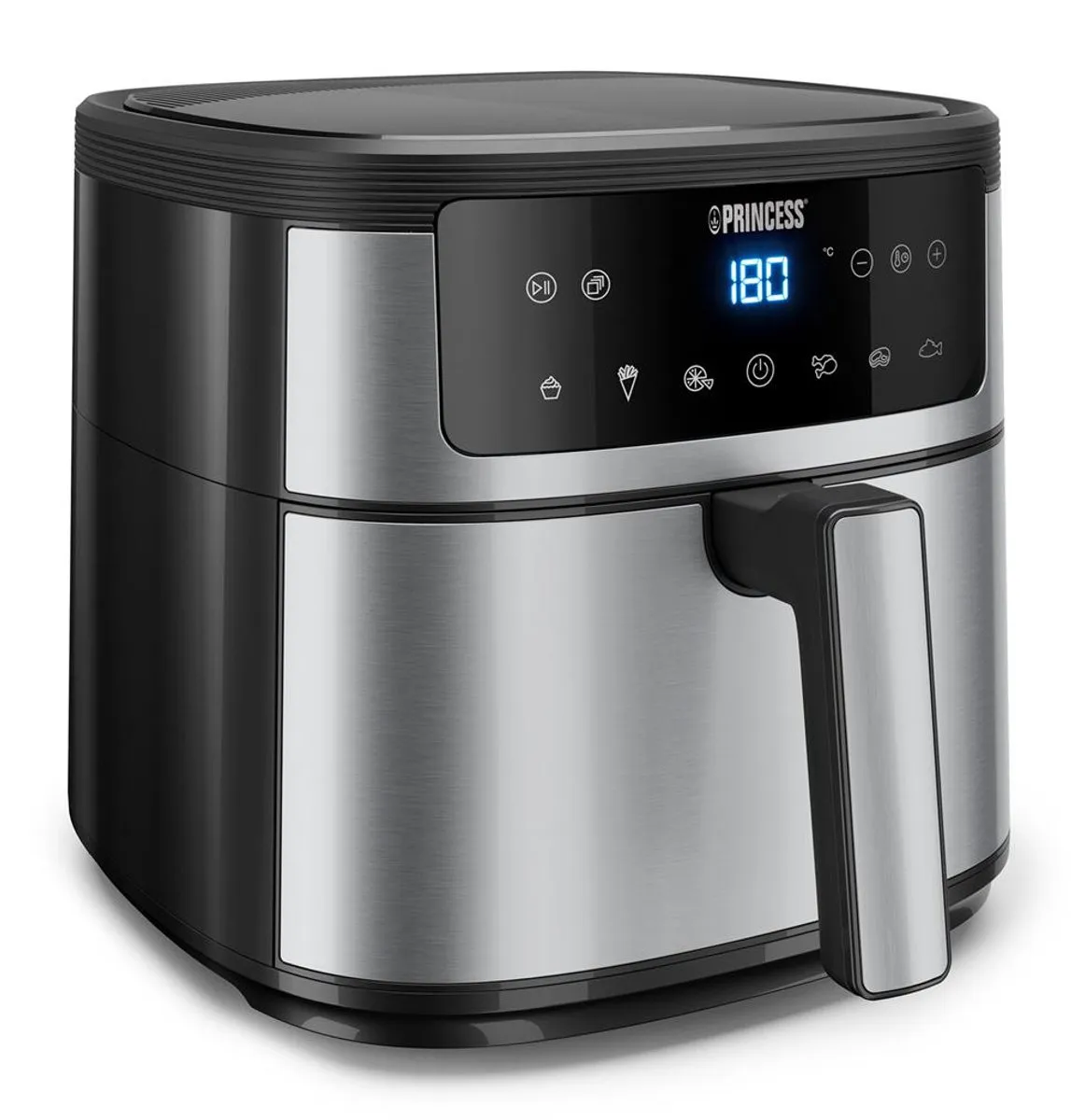 Princess Digital Airfryer 182463 - Heteluchtfriteuse 6L 1500W - Grijs - afbeelding 6 van 6