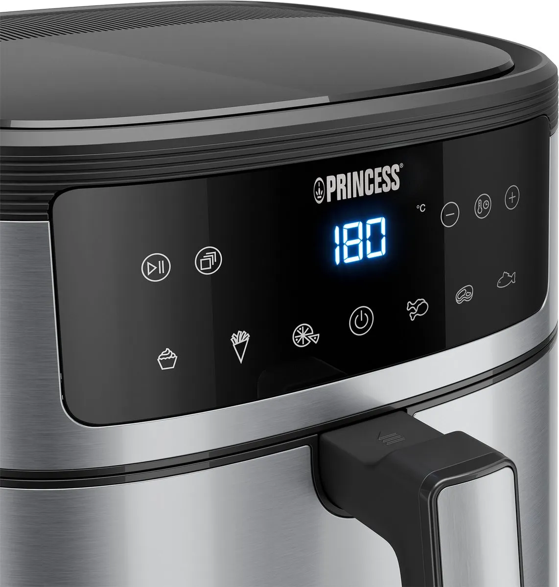 Princess Digital Airfryer 182463 - Heteluchtfriteuse 6L 1500W - Grijs