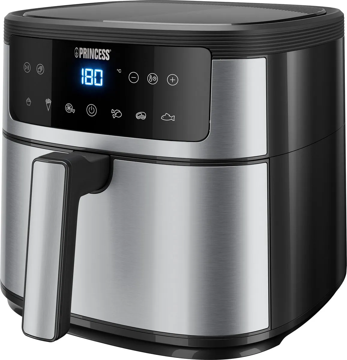 Princess Digital Airfryer 182463 - Heteluchtfriteuse 6L 1500W - Grijs