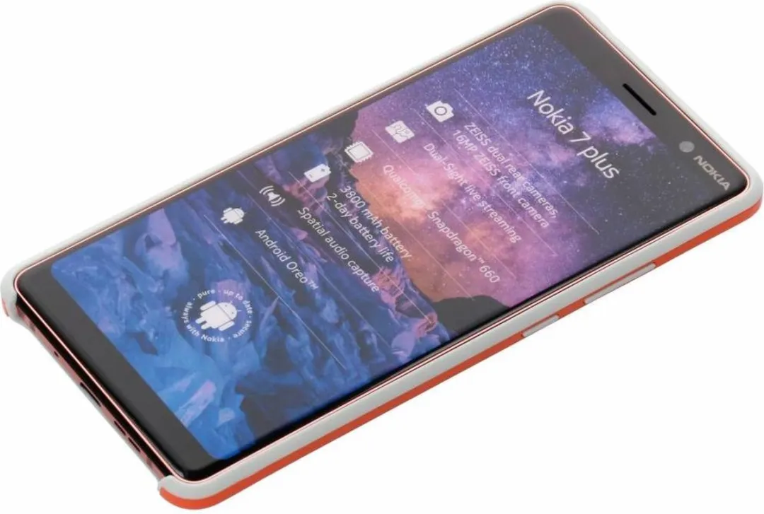 Just in Case N7P01280702 Soft Touch Hoesje - Nokia 7 Plus - Grijs