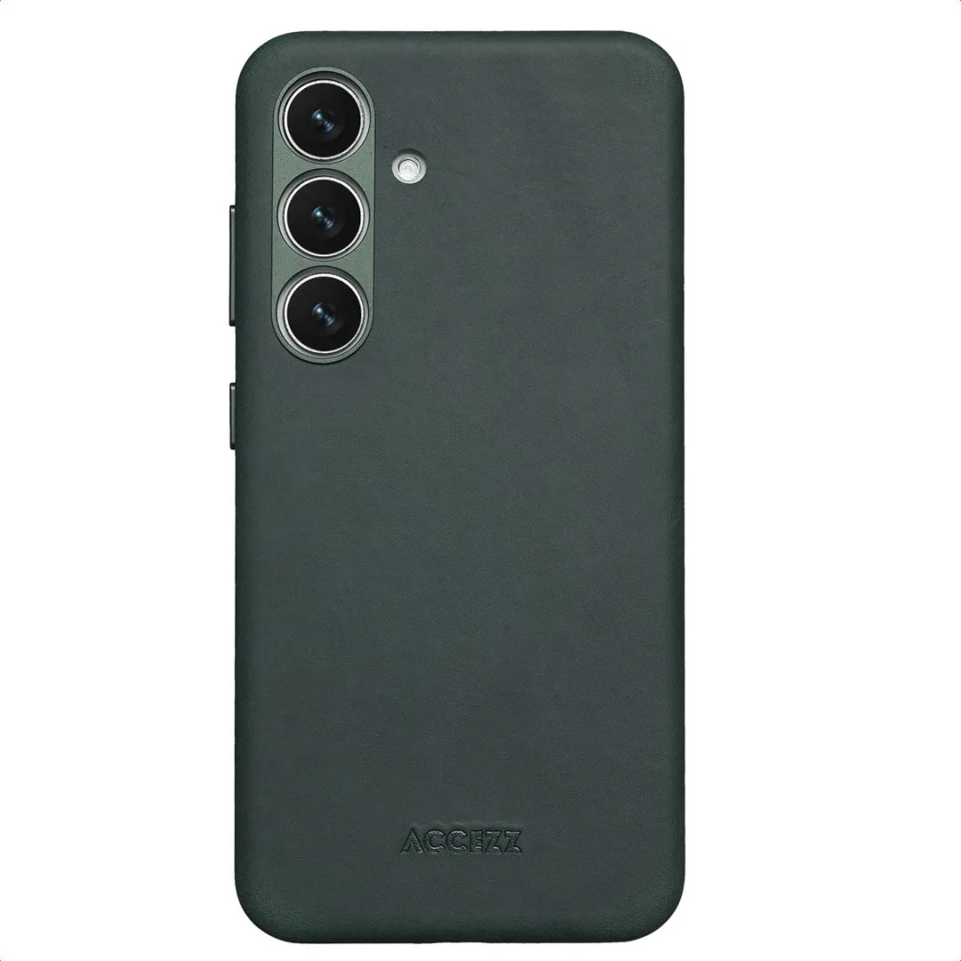 Accezz Hoesje Samsung Galaxy S24/S25 Vintage Leather - Smokey Green