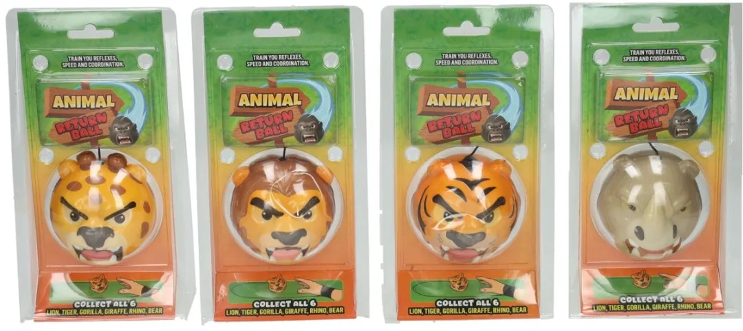Johntoy Angry Animal Gooi en Vangspel - Multi kleuren