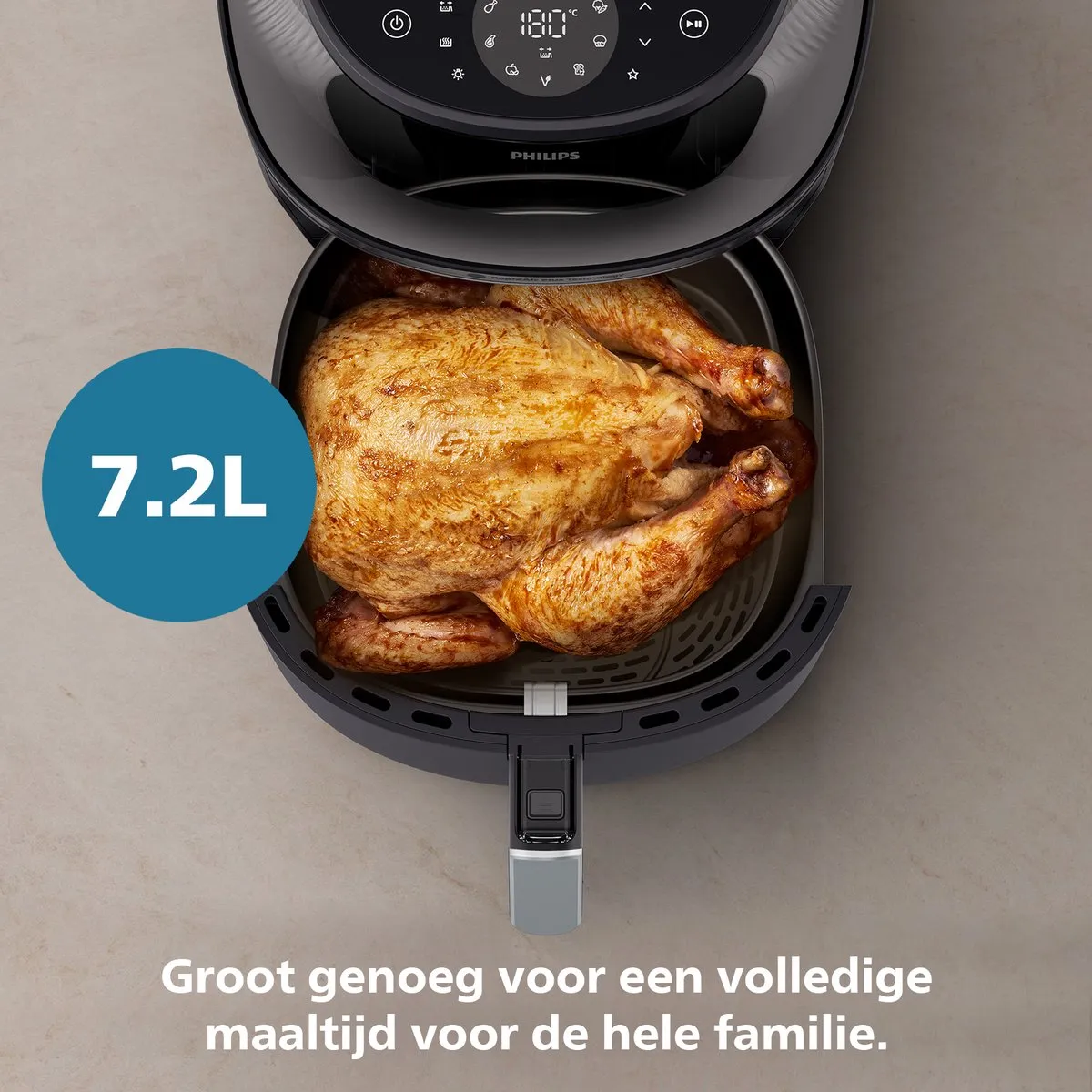 Philips 3000 Series Airfryer NA341/00 - 7.2L - 2000W - Zwart - afbeelding 6 van 6