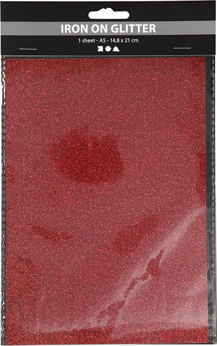 Creativ Company Opstrijkfolie Rood 14x21cm
