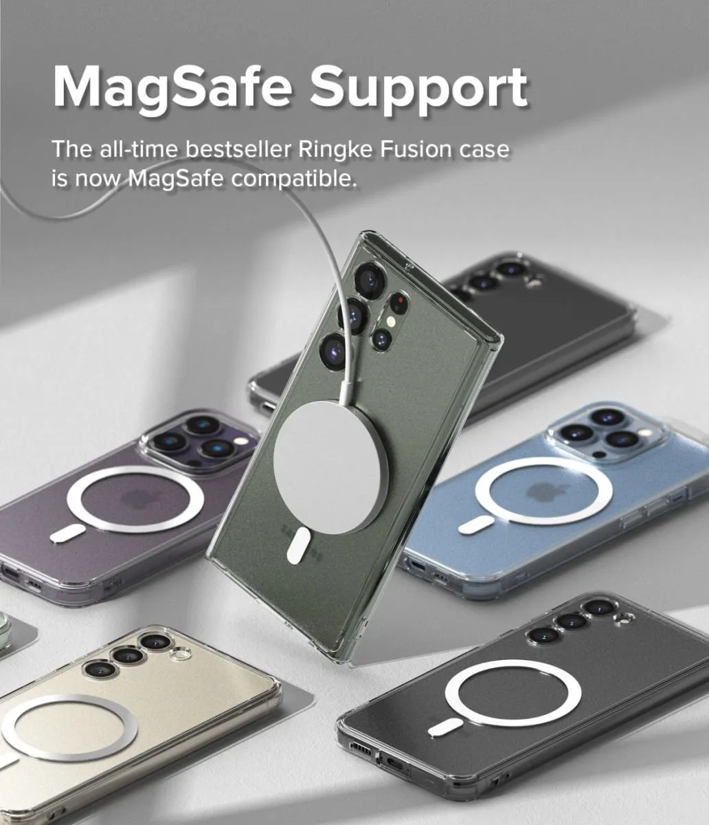 Ringke Fusion Magnetic Hoesje Samsung Galaxy S23 Ultra - Transparant - afbeelding 5 van 6