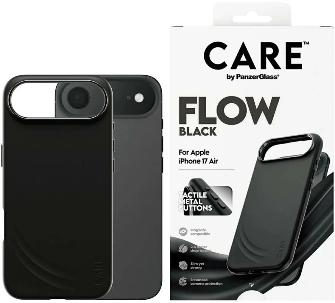 PanzerGlass Care Door Feature Flow iPhone Bescherming - Zwart - 1 Pasje