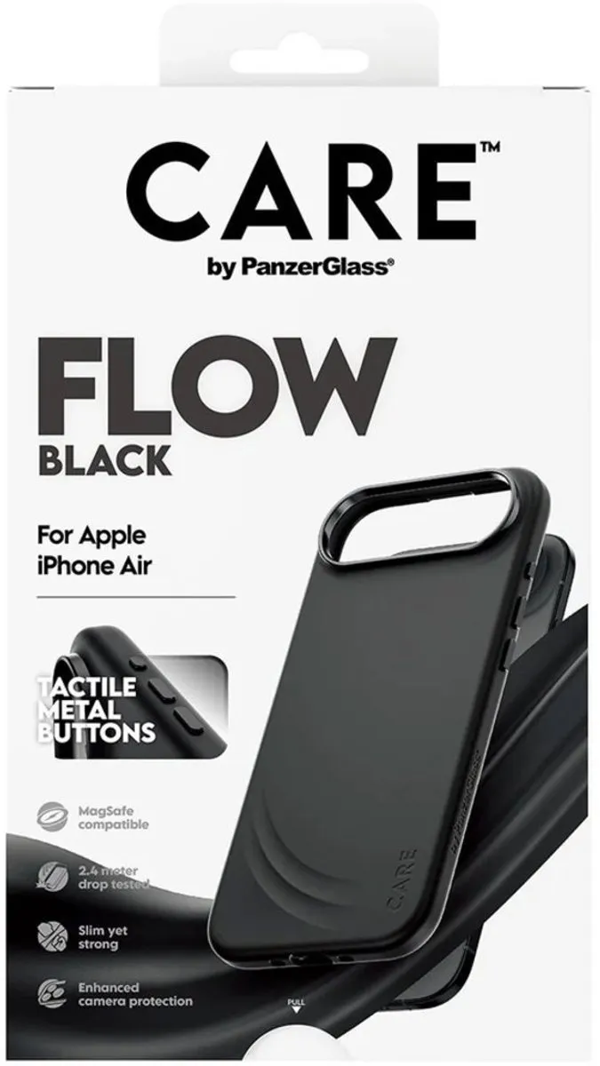PanzerGlass Care Door Feature Flow iPhone Bescherming - Zwart - 1 Pasje