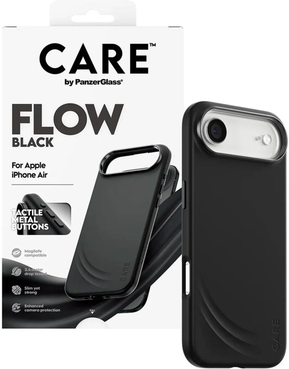 PanzerGlass Care Door Feature Flow iPhone Bescherming - Zwart - 1 Pasje