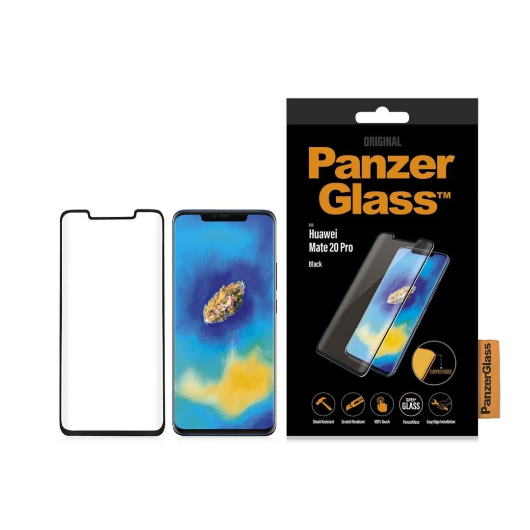 PanzerGlass Case Friendly Glas Screenprotector Huawei Mate 20 Pro - Zwart - afbeelding 6 van 6