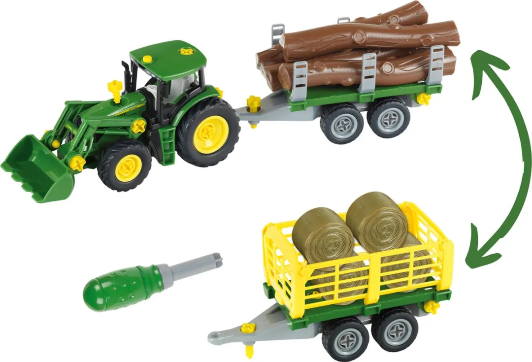 Klein Toys John Deere Trekker 1:24 Bouwset - Groen/Geel