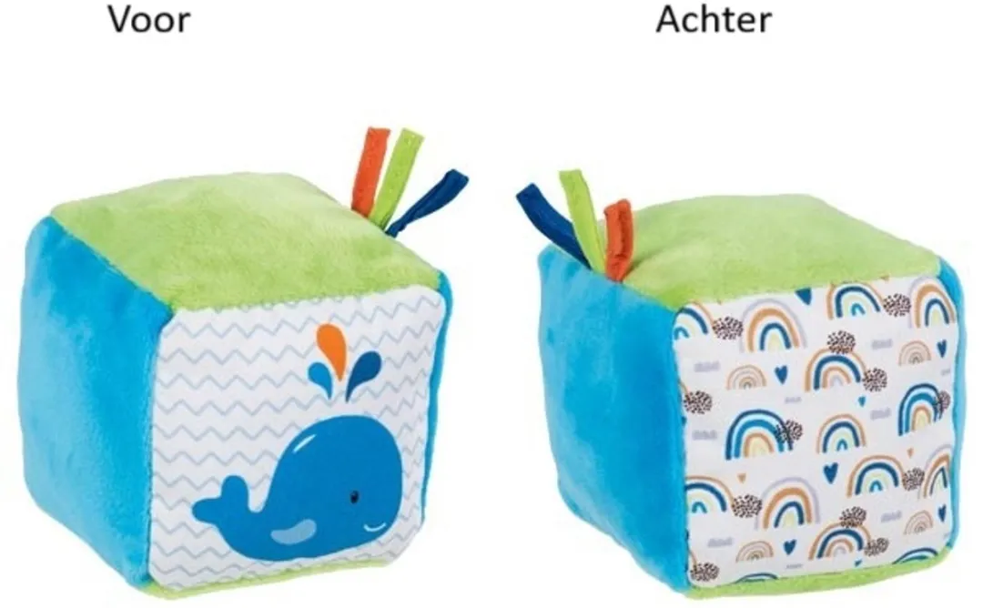 Goki Zachte Kubus Knisperfolie Bel Walvis