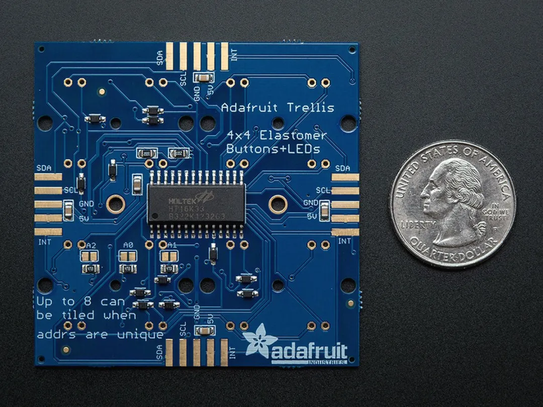 Adafruit Trellis Monochrome Driver PCB 1616