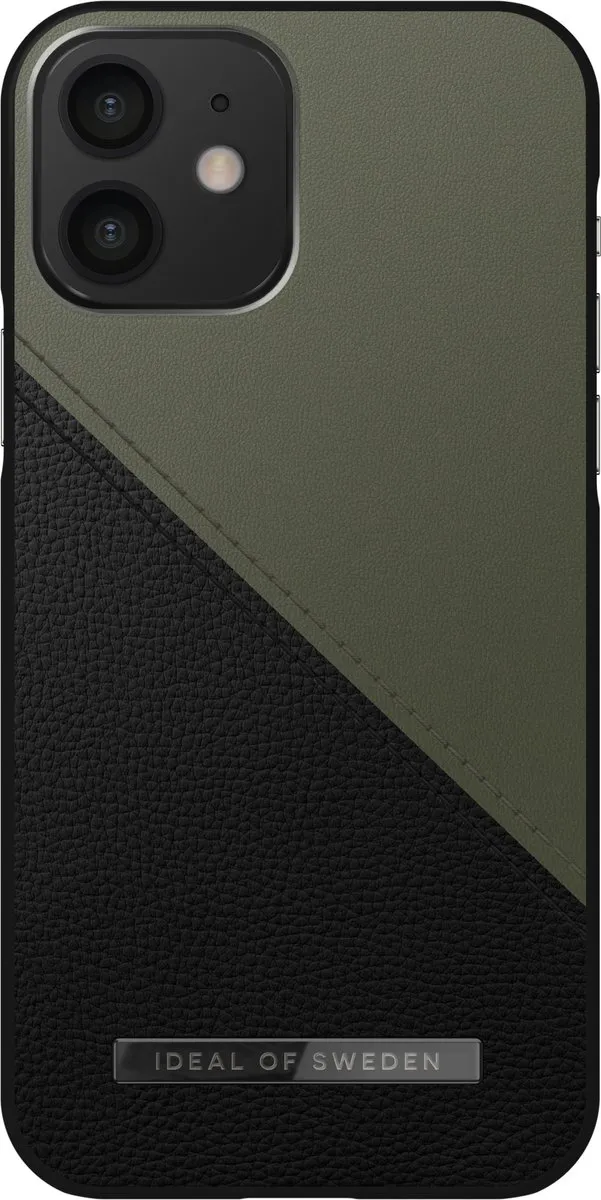 iDeal of Sweden Atelier Case Unity iPhone 12/12 Pro - Onyx Black Khaki - afbeelding 2 van 6