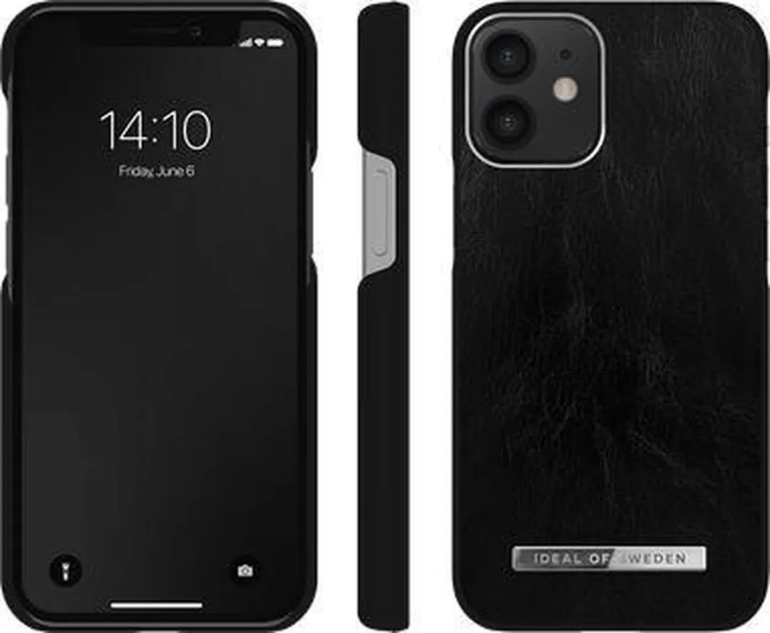 iDeal of Sweden Atelier iPhone 12 Mini Hoesje - Glossy Black/Silver - afbeelding 2 van 3