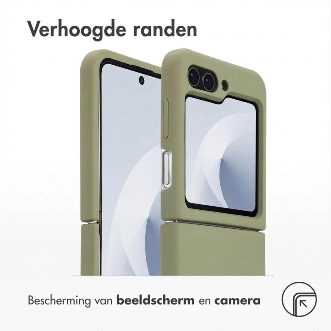 Accezz Hoesje Samsung Galaxy Z Flip 5 - Olijfgroen - MagSafe