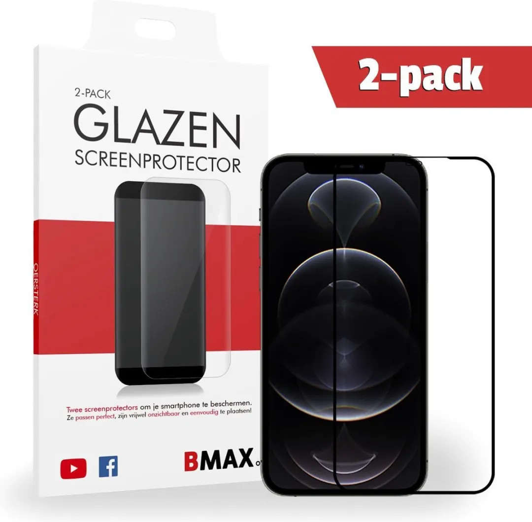 BMAX iPhone 12 Pro Screenprotector 2 Stuks