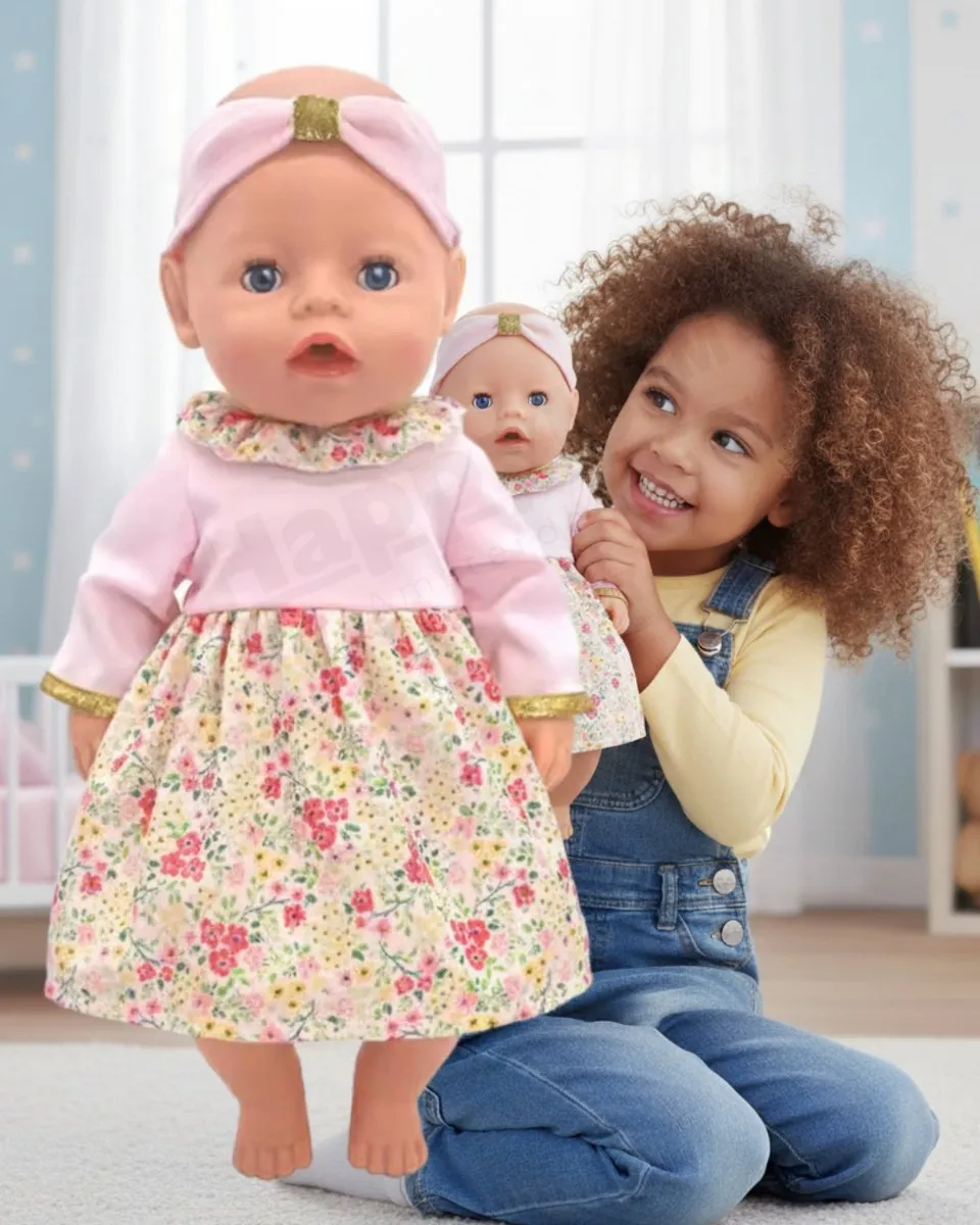 Happy U Kids Roze met Goud Jurkje 01025
