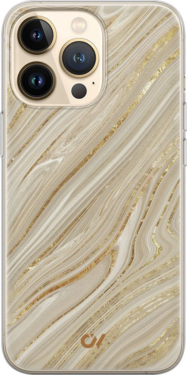 Casevibes iPhone 13 Pro Hoesje Golden Marble