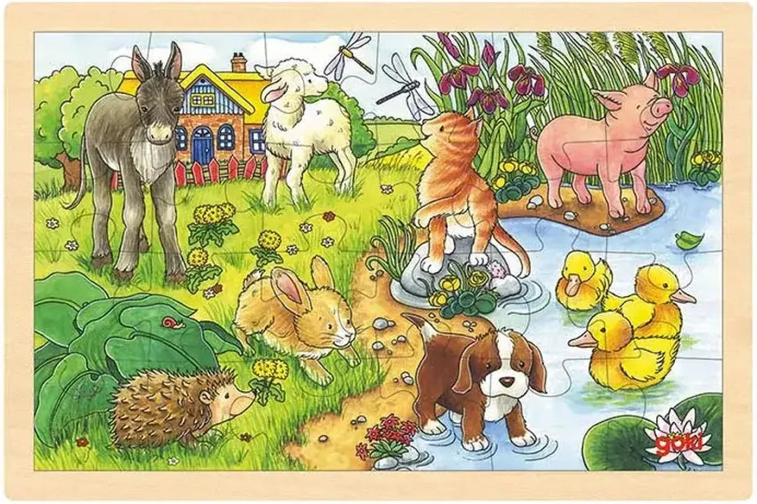 Goki Baby Animals II Puzzel 24 Stuks - Multi Kleuren
