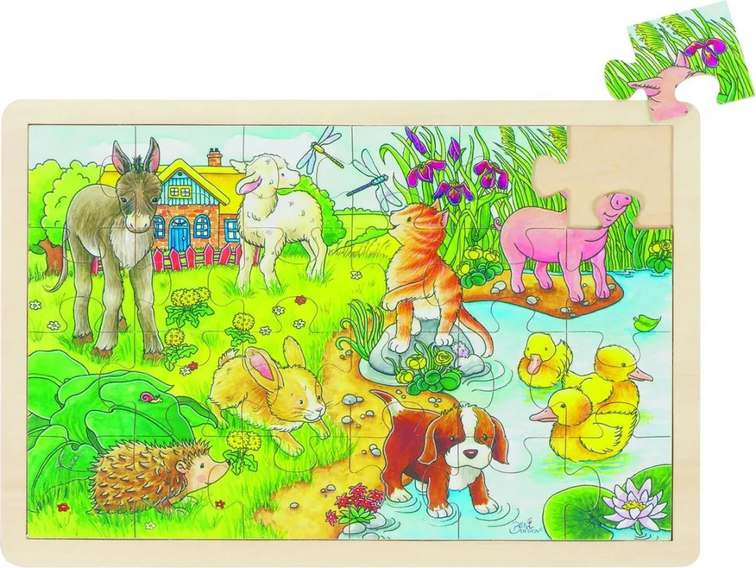 Goki Baby Animals II Puzzel 24 Stuks - Multi Kleuren