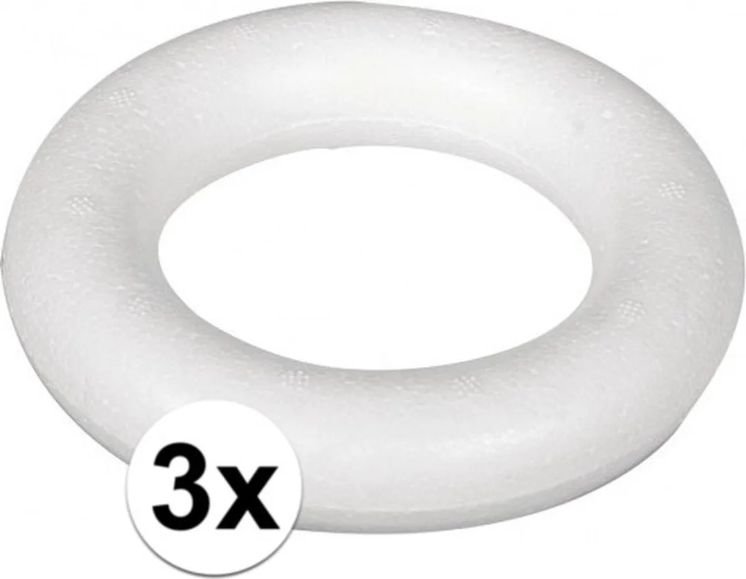 Rayher Piepschuim Ring 3 Stuks - 22cm Wit