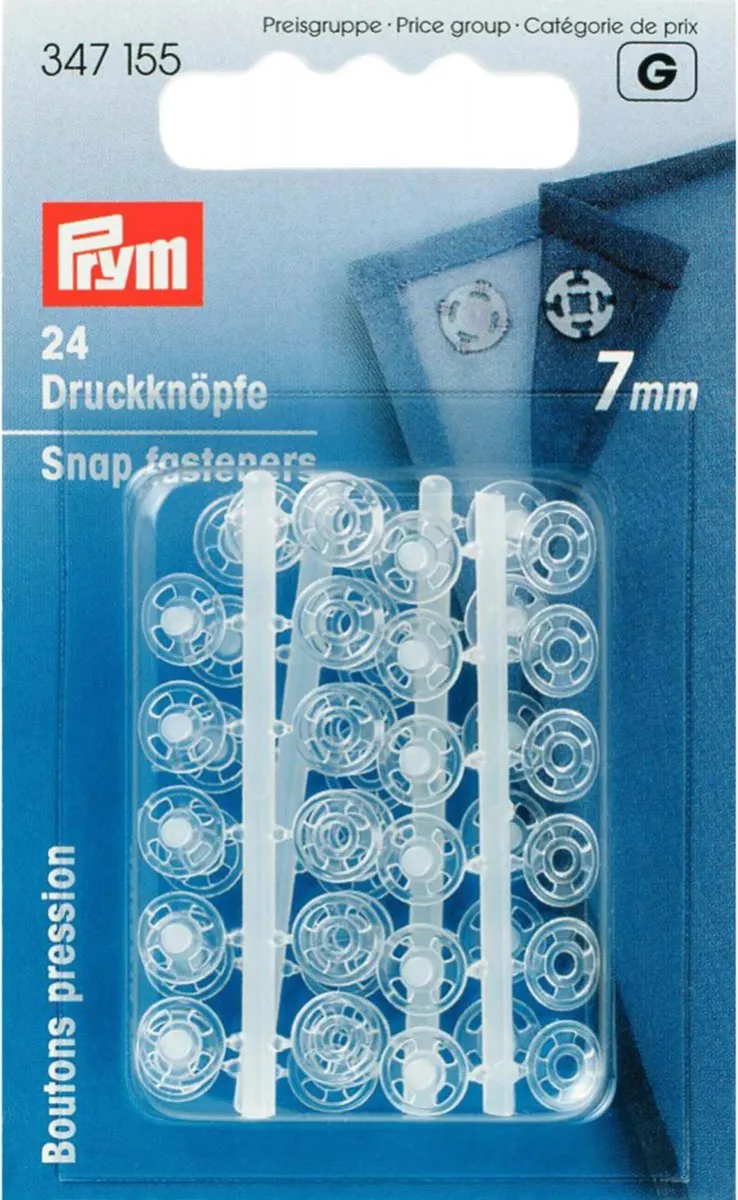 Prym Aannaaidrukknopen 7mm - 24 Stuks