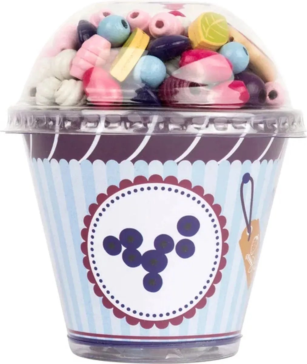 Small Foot Houten Kralen Sieraden Maken Cupcake - Multicolor