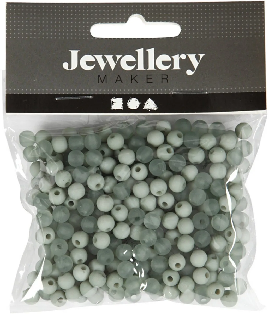 Creativ Company Plastic Kralen 6mm Lichtgroen - 150 Stuks