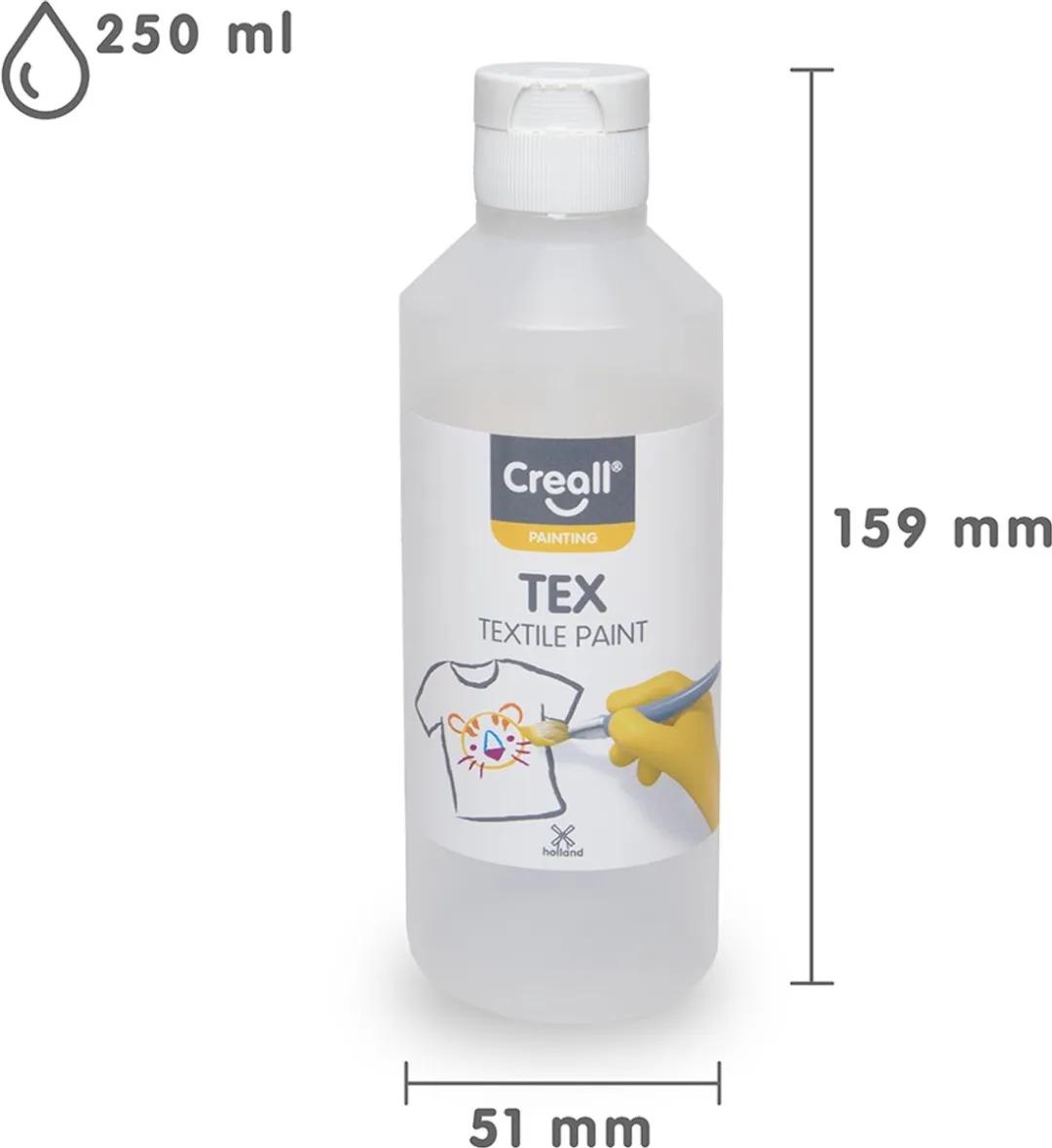 Creall Tex Stoffenverf Zwart 500ml