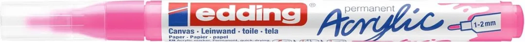 edding 5300 Acrylmarker - Neon roze - Fijne punt 1-2mm - afbeelding 2 van 4