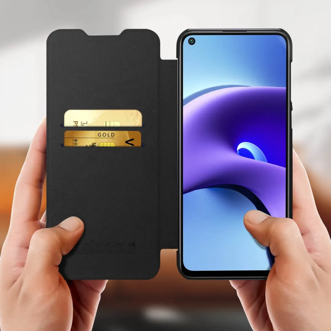 Nillkin Qin PU Leather Book Case Xiaomi Redmi Note 9T - Zwart