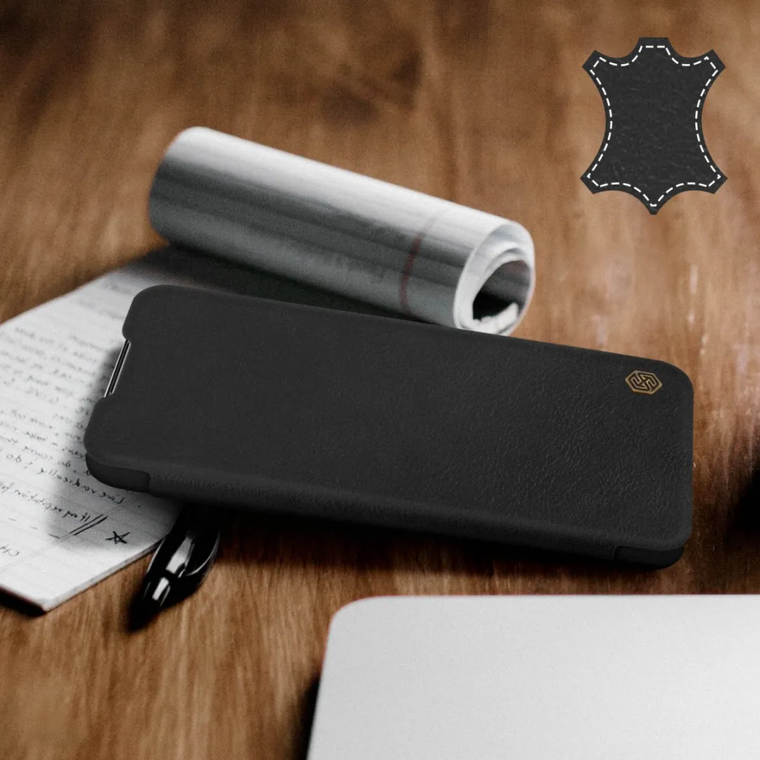 Nillkin Qin PU Leather Book Case Xiaomi Redmi Note 9T - Zwart