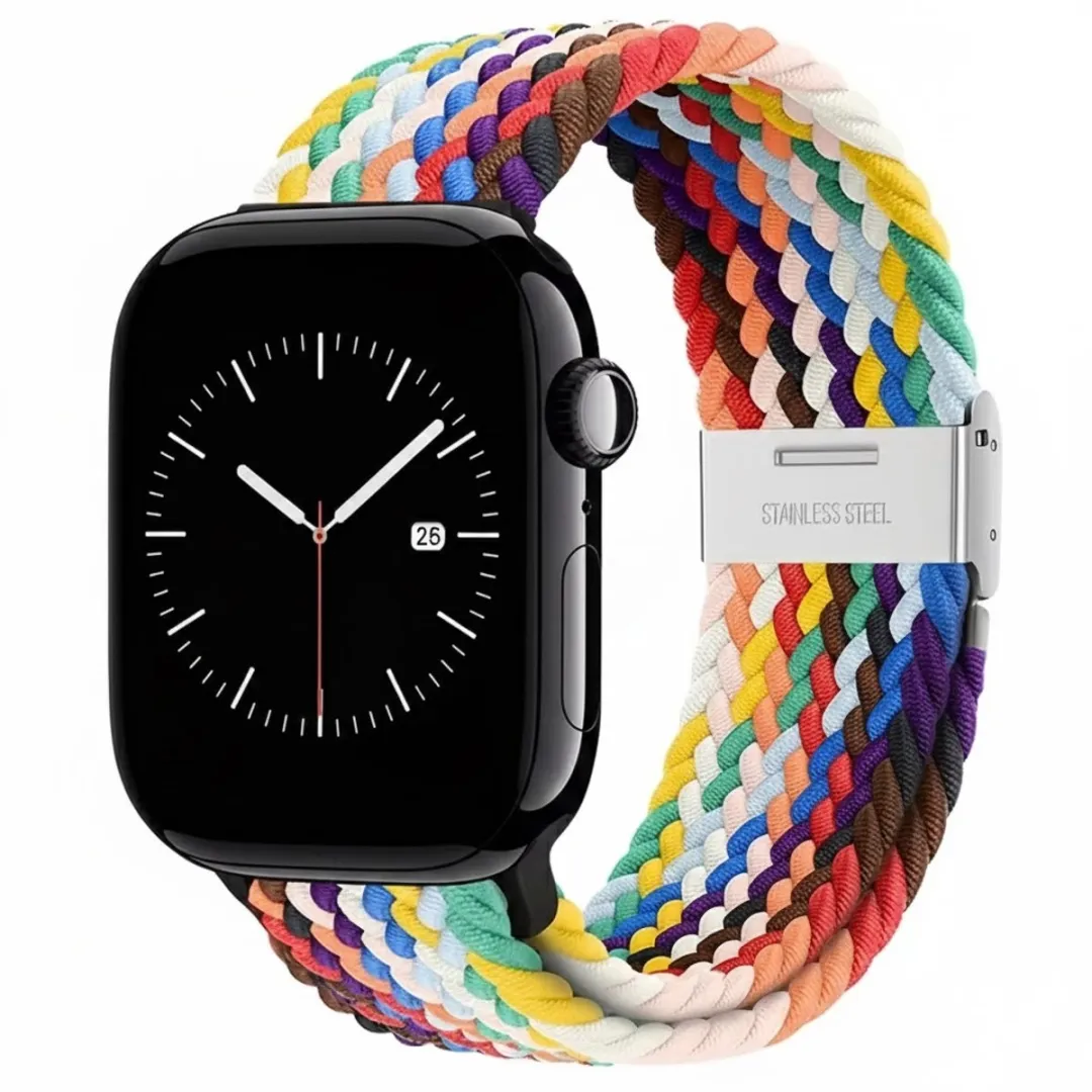 NUVEX Regenboog Elastisch Horlogebandje Apple Watch 38-42mm