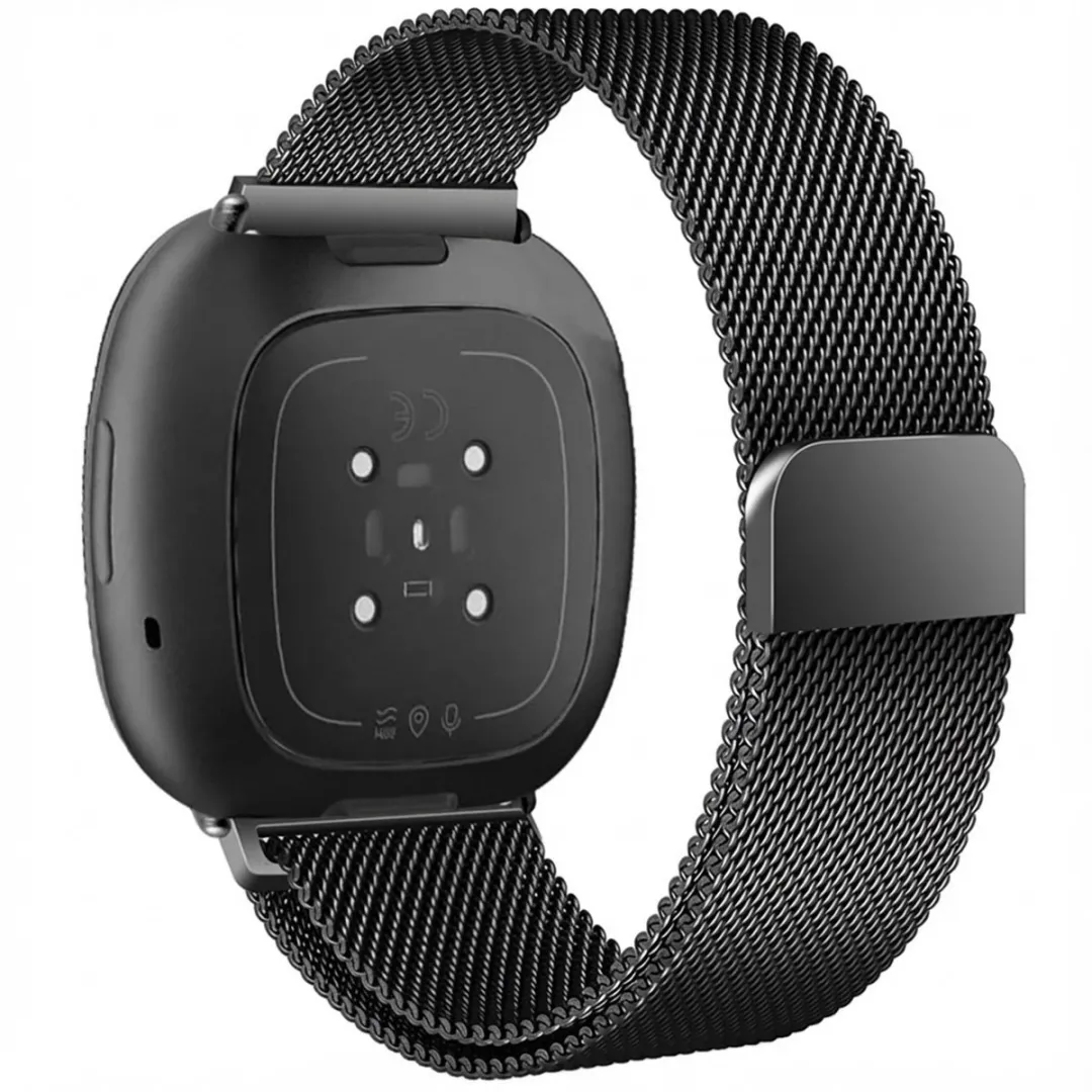 Imoshion Milanees Magnetisch Bandje - Fitbit Sense/Versa - Zwart