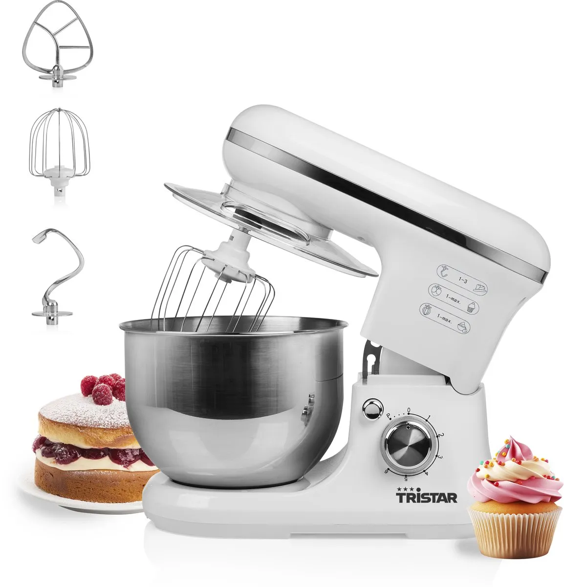 Tristar MX-4817 Keukenmachine - 1200W - 6 Programma's - Wit