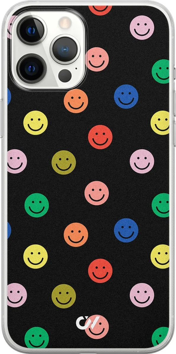 Casevibes Hoesje iPhone 12 Pro Max Retro Smileys