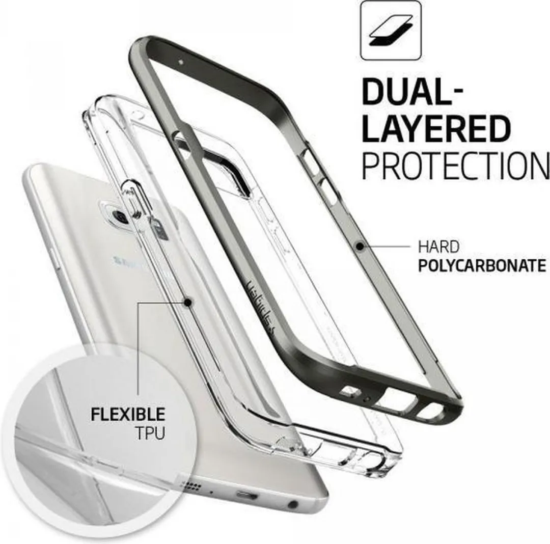 Spigen Neo Hybrid Crystal Hoesje Samsung Galaxy S7 - Gunmetal