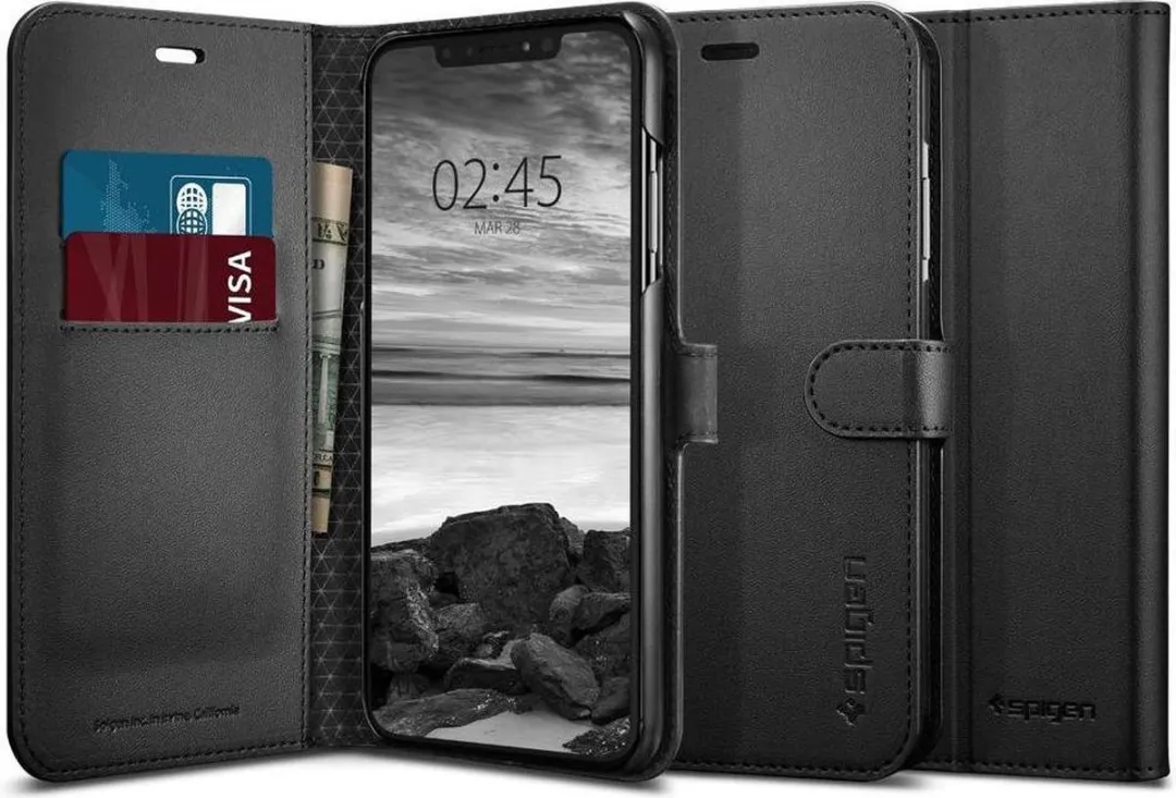 Spigen Wallet S 065CS24841 iPhone Hoesje - Zwart - afbeelding 6 van 6