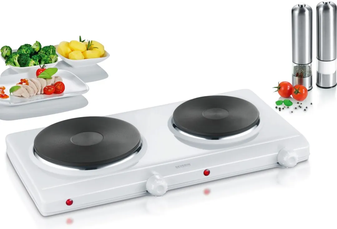 Severin DK 1042 Dubbele Kookplaat - 2 Zones - Wit